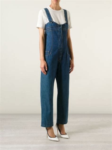 chanel denim jumpsuit.